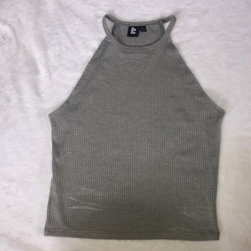 Grey Crop Top
